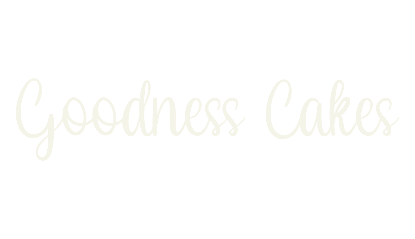 Goodness Cakes, cursive font preview