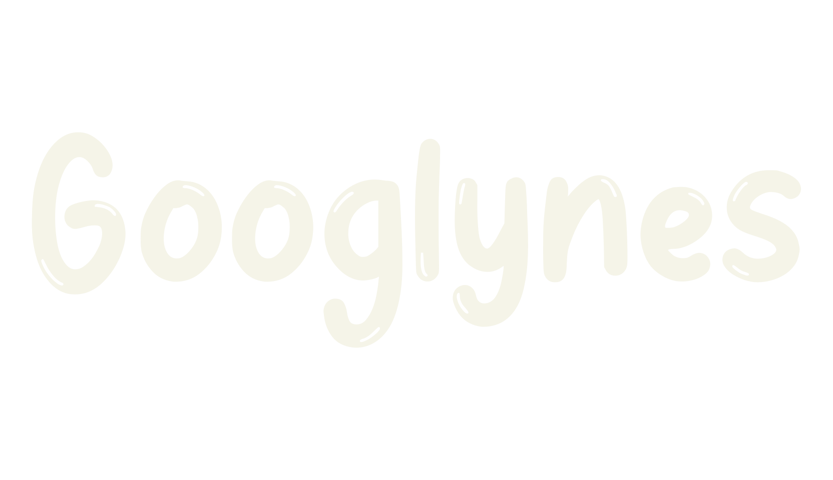 Googlynes, handwritten font preview