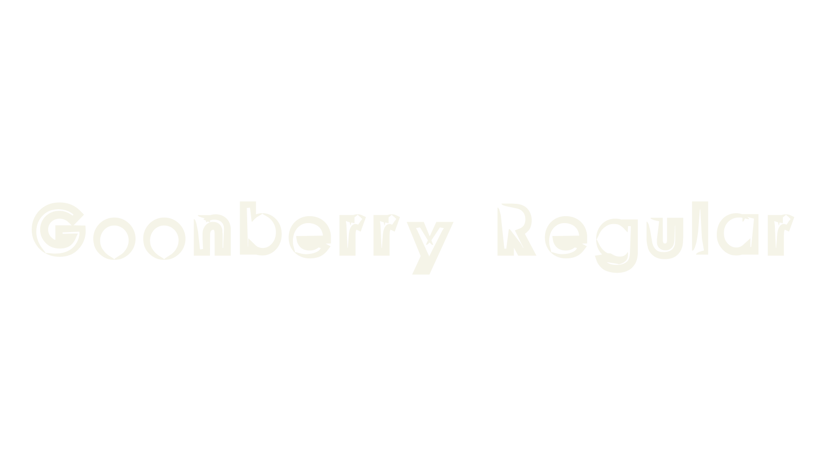 Goonberry Regular, display font preview