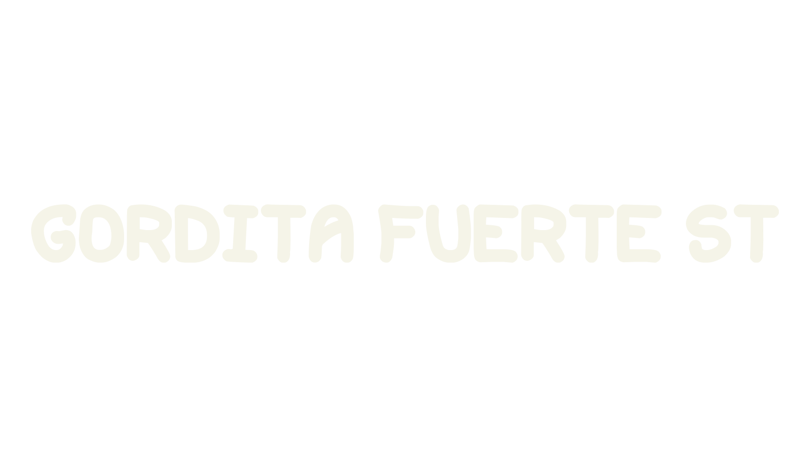 Gordita Fuerte St, gordita font preview