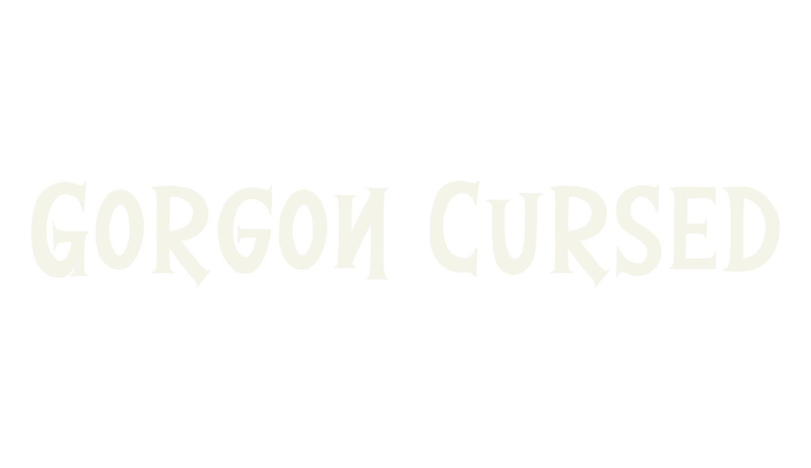 Gorgon Cursed, witch font preview
