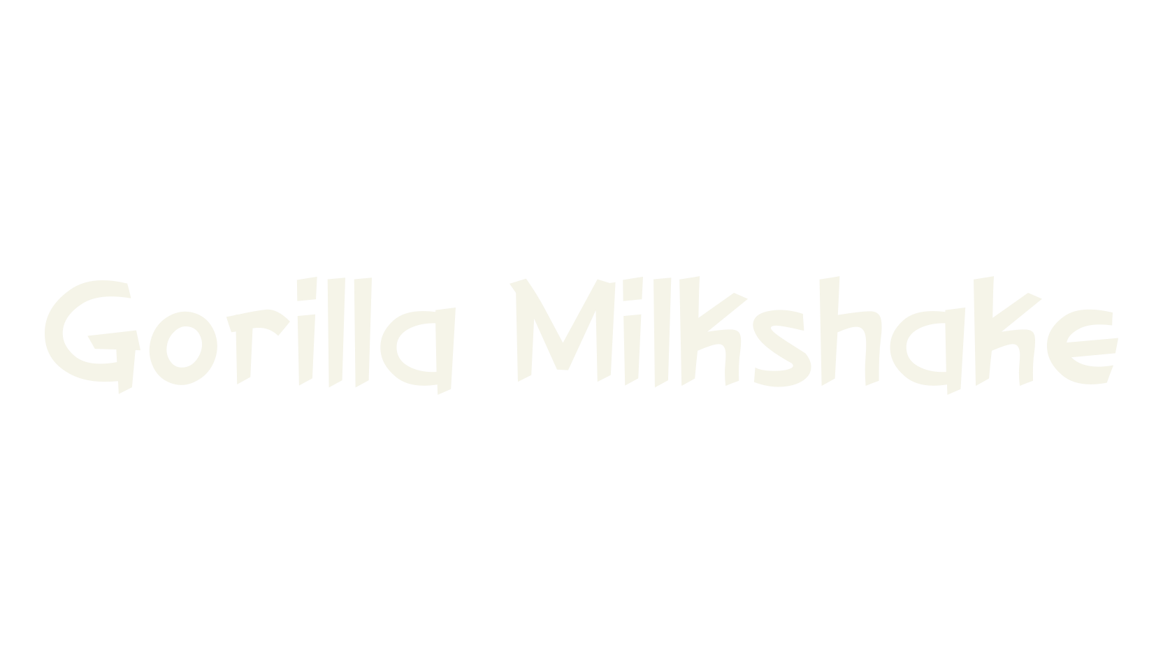 Gorilla Milkshake, display market font preview