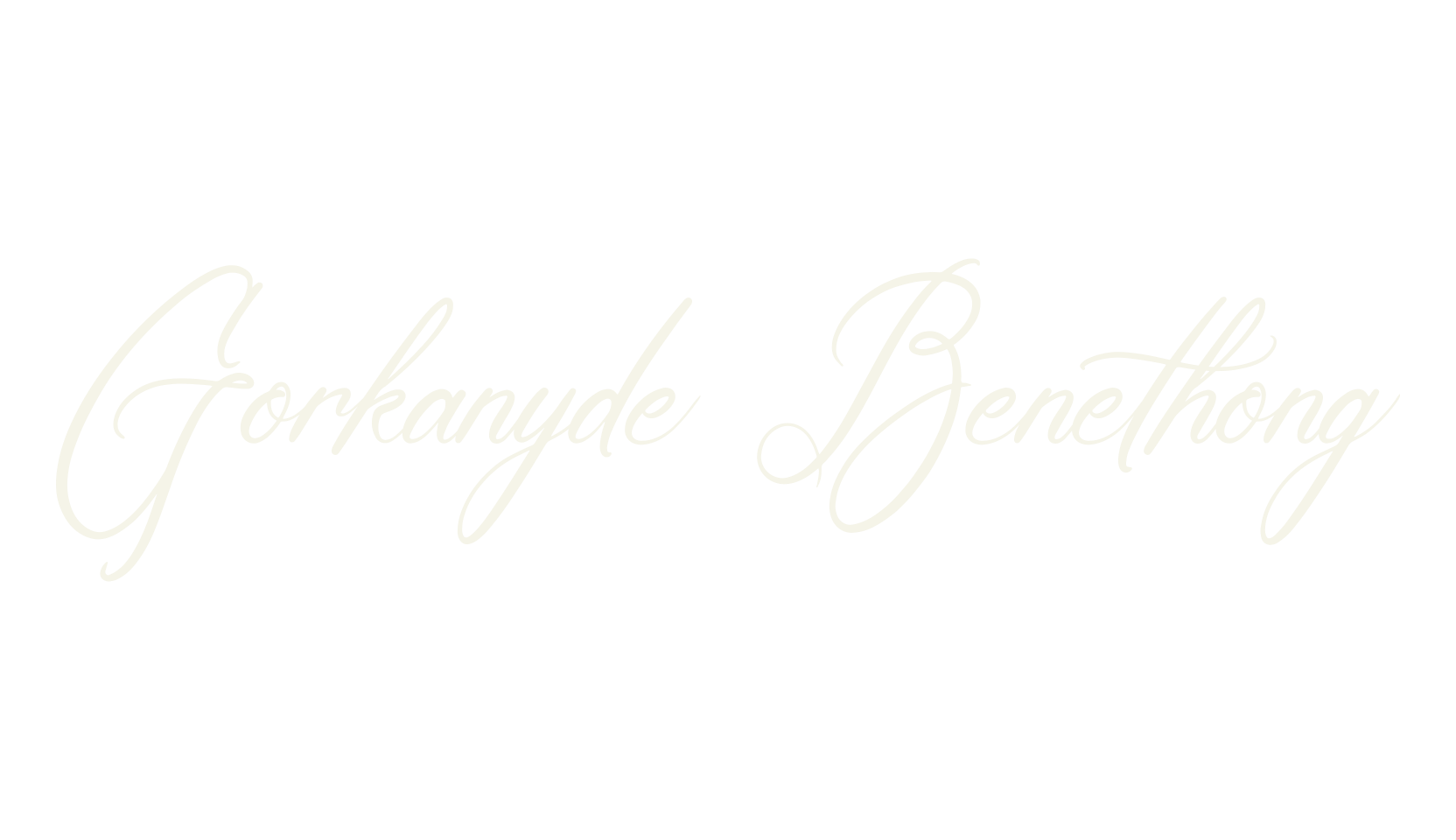 Gorkanyde Benethong, script font preview