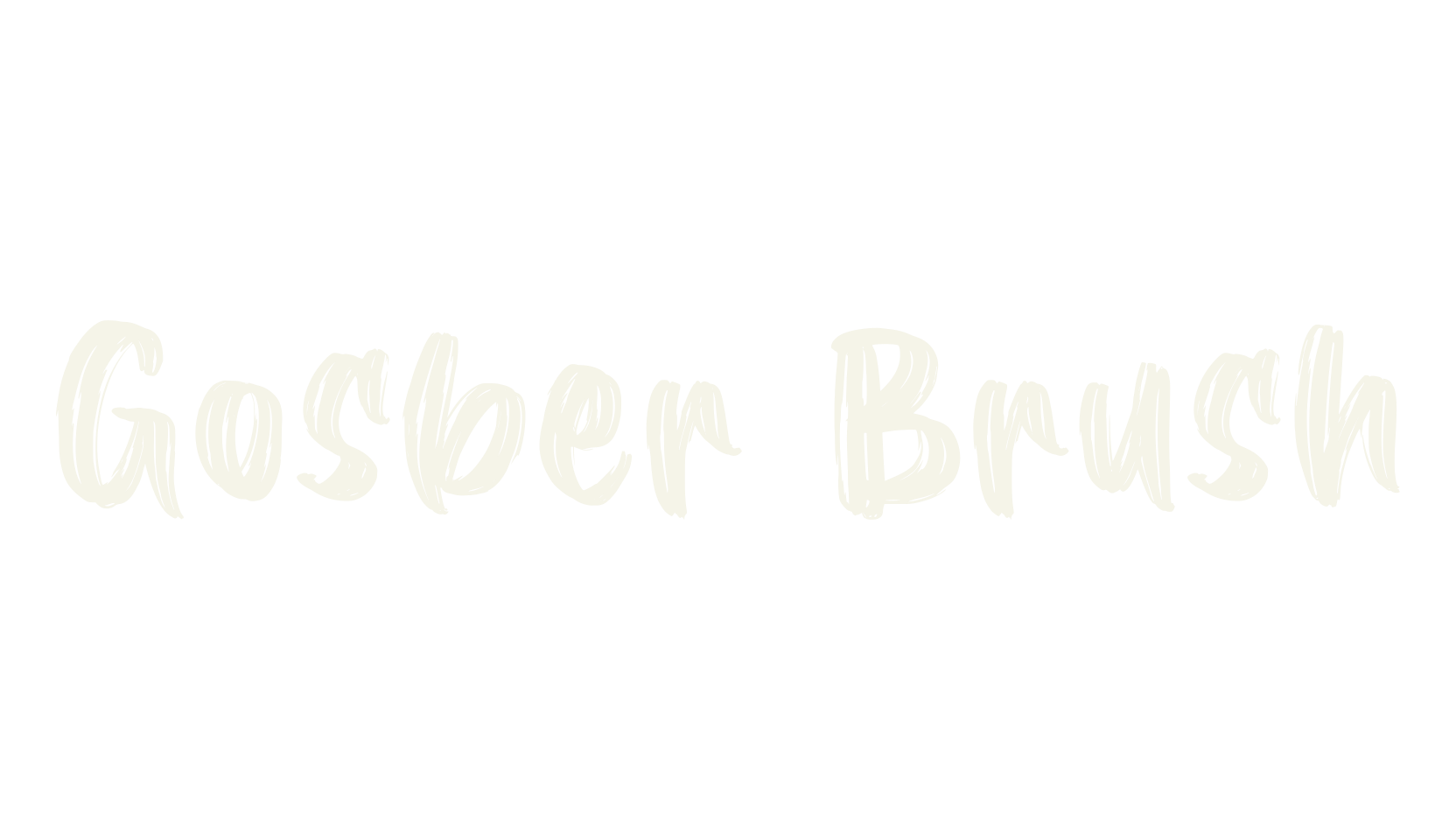 Gosber Brush, graffiti font preview