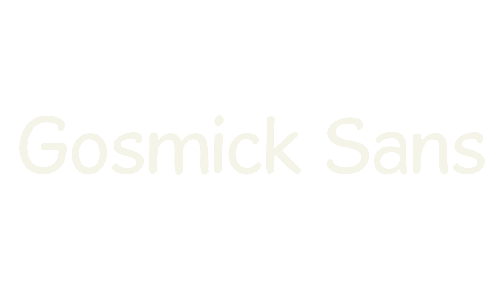 Gosmick Sans, sans font preview