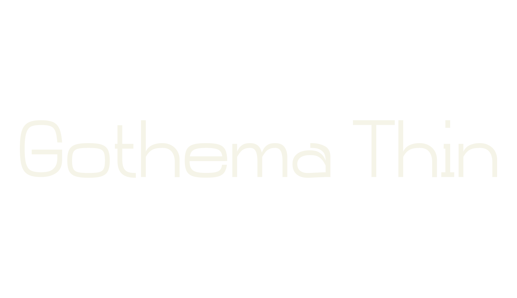 Gothema Thin, digital font preview