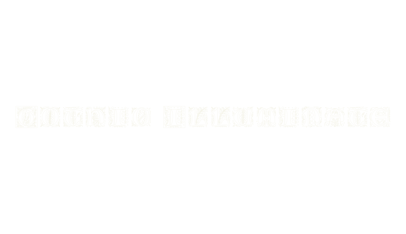 Gothic Illuminate, fantasy font preview