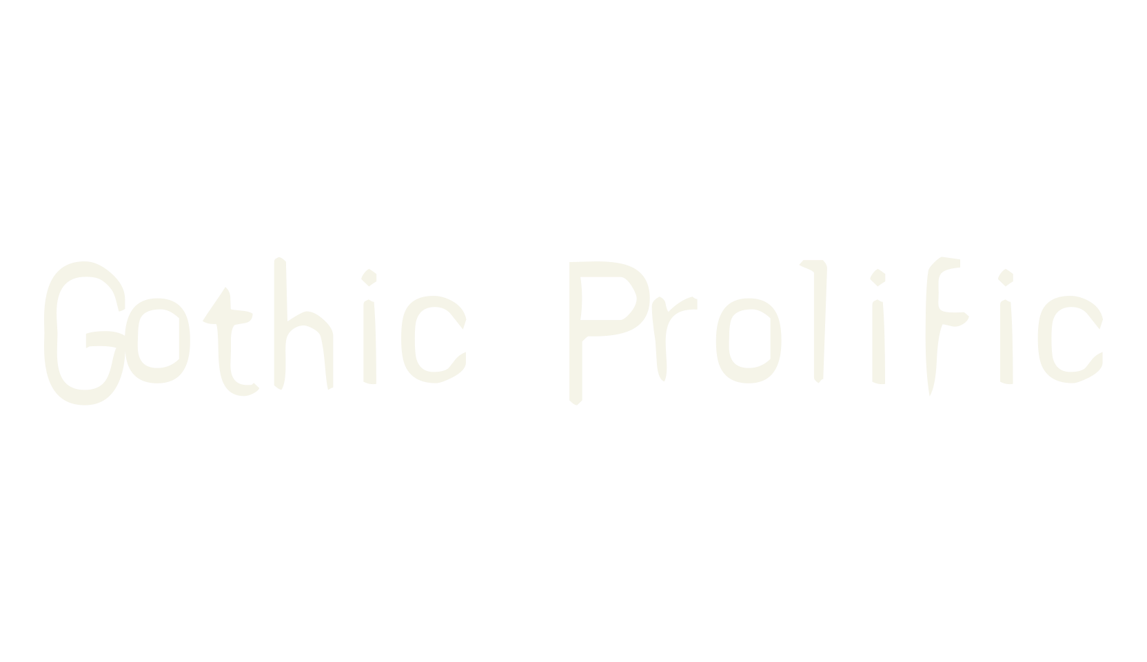 Gothic Prolific, display font preview