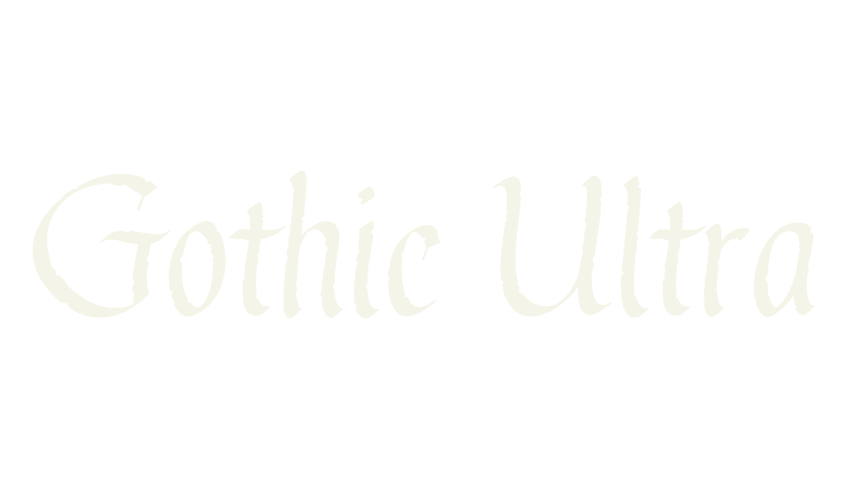 Gothic Ultra, fantasy font preview