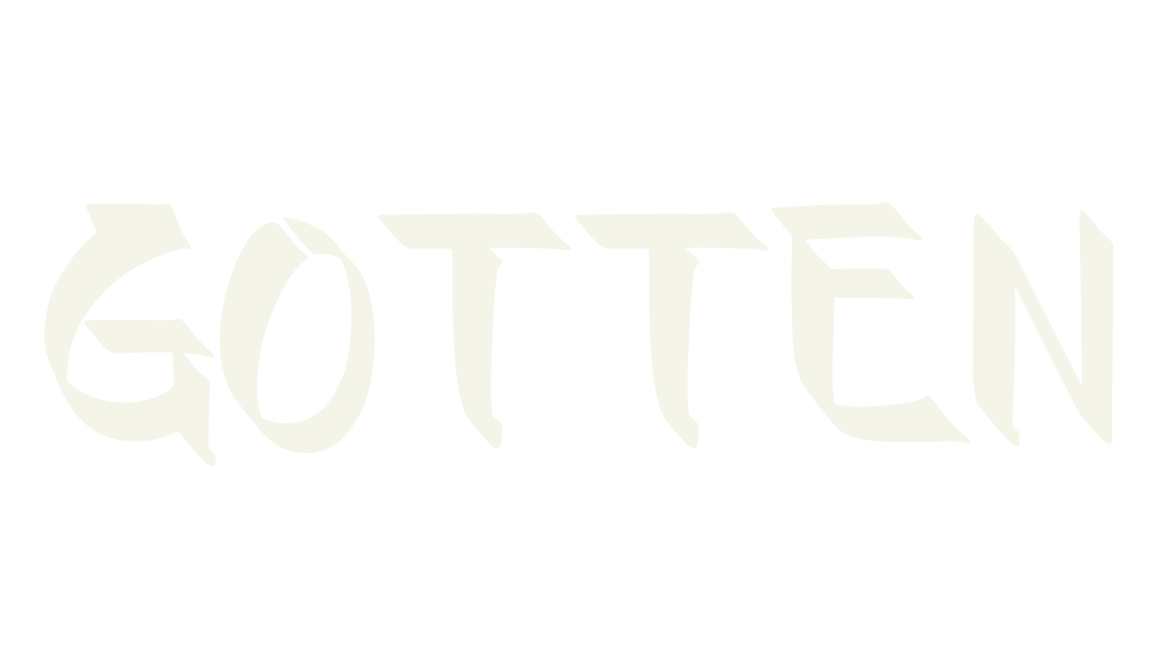 GOTTEN, script font preview