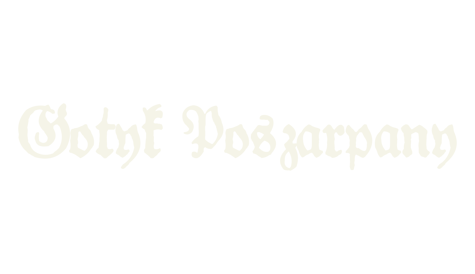 Gotyk Poszarpany, old english font preview