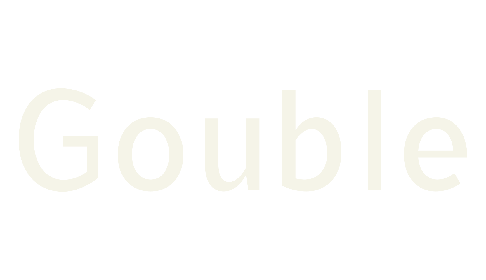 Gouble, bold font preview