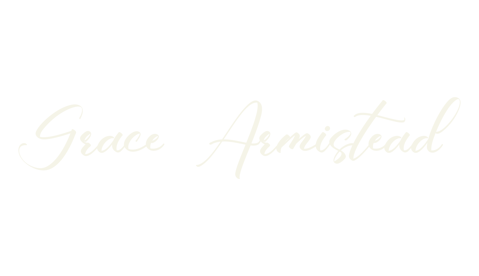 Grace Armistead, handwriting font preview