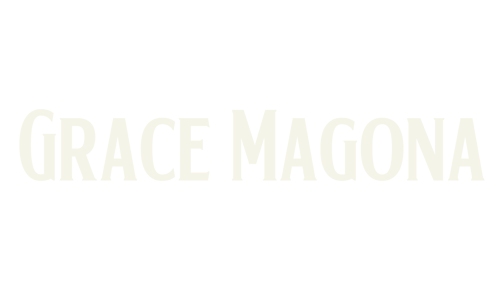Grace Magona, wedding font preview