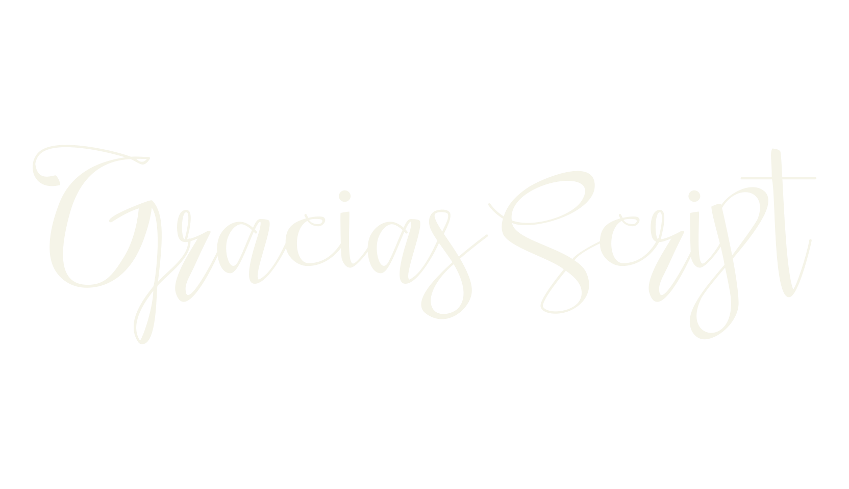 Gracias Script, cursive font preview