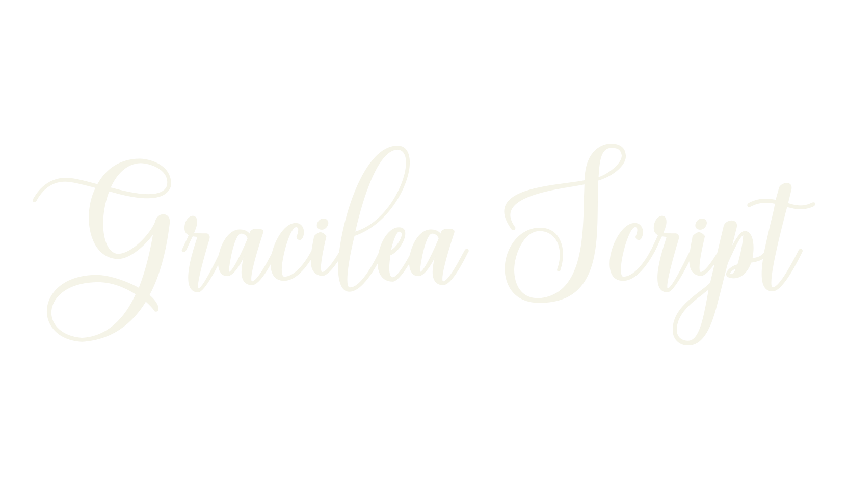 Gracilea Script, fancy font preview