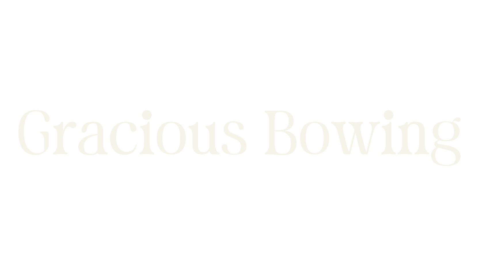 Gracious Bowing, serif font preview