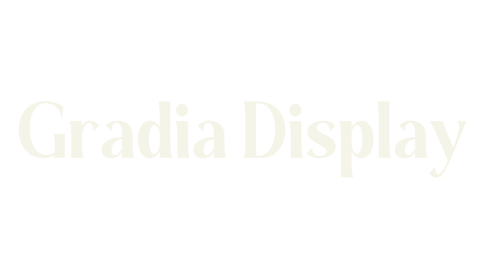 Gradia Display, creative font preview