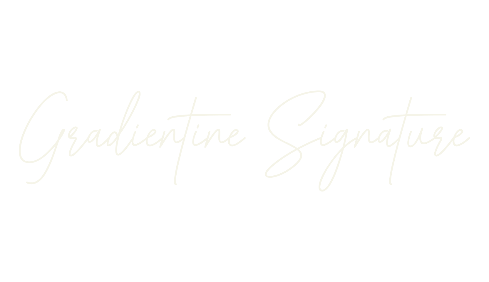 Gradientine Signature, cursive font preview
