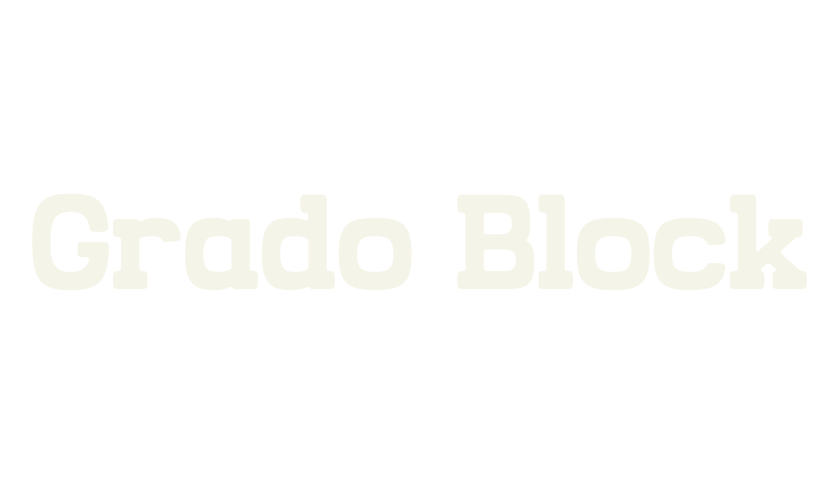 Grado Block, serif font preview