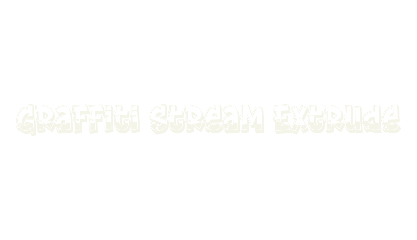 Graffiti Stream Extrude, graffiti font preview