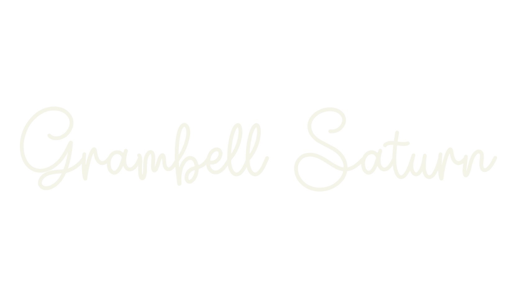 Grambell Saturn, cursive font preview