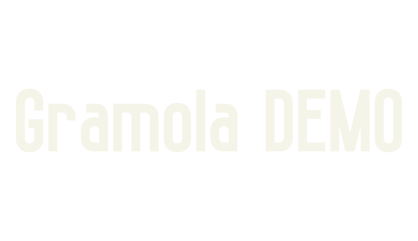 Gramola DEMO, bold font preview