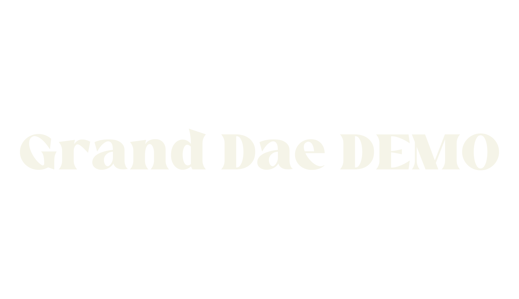 Grand Dae DEMO, retro font preview
