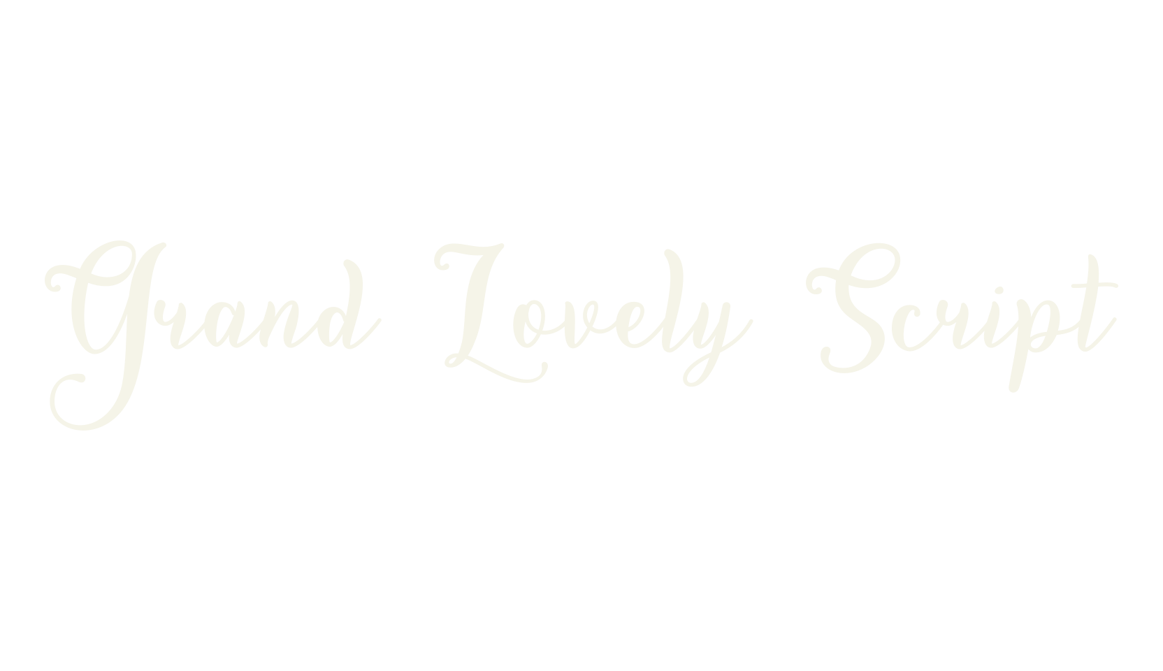 Grand Lovely Script, cursive font preview