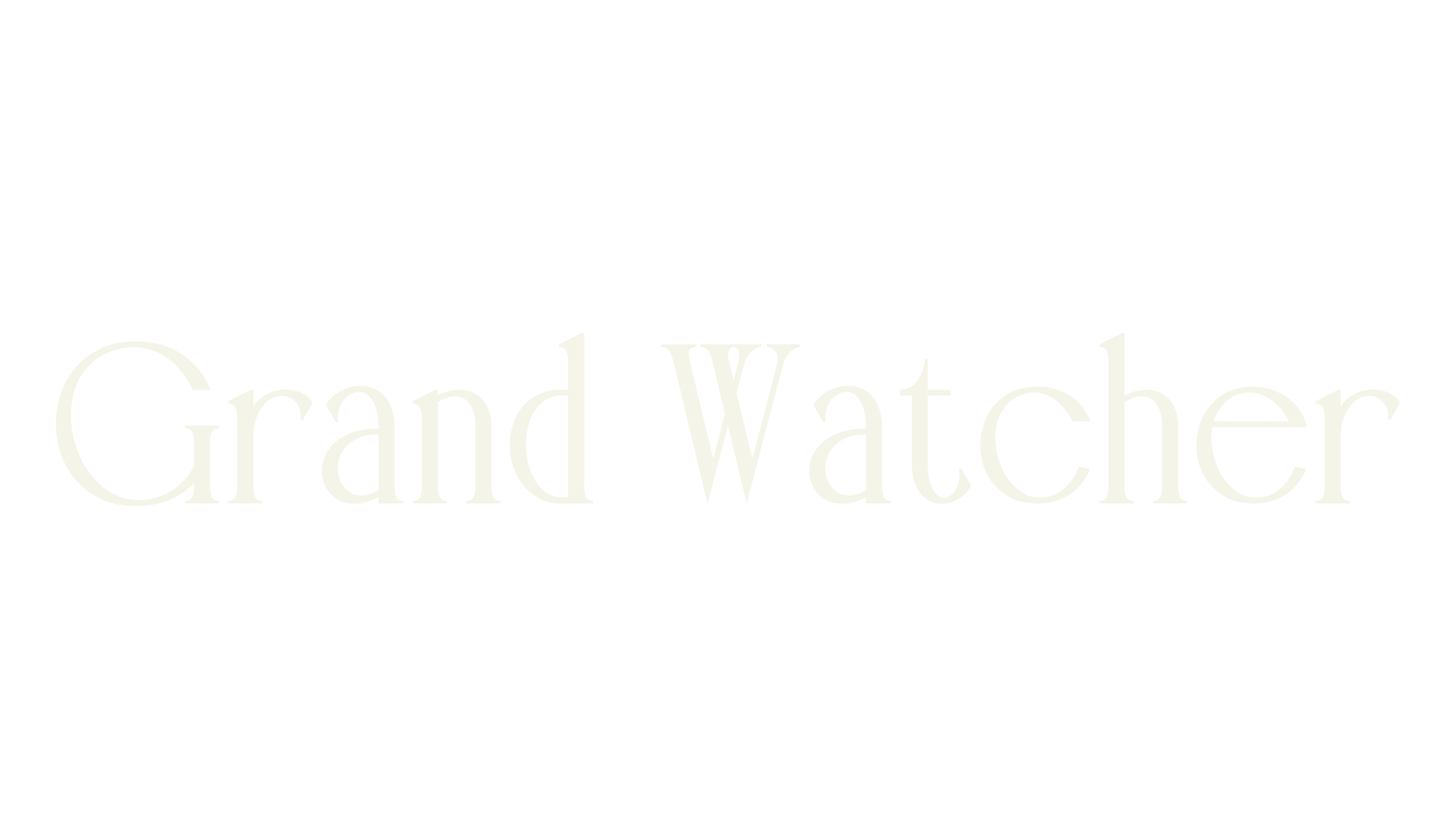 Grand Watcher, serif font preview