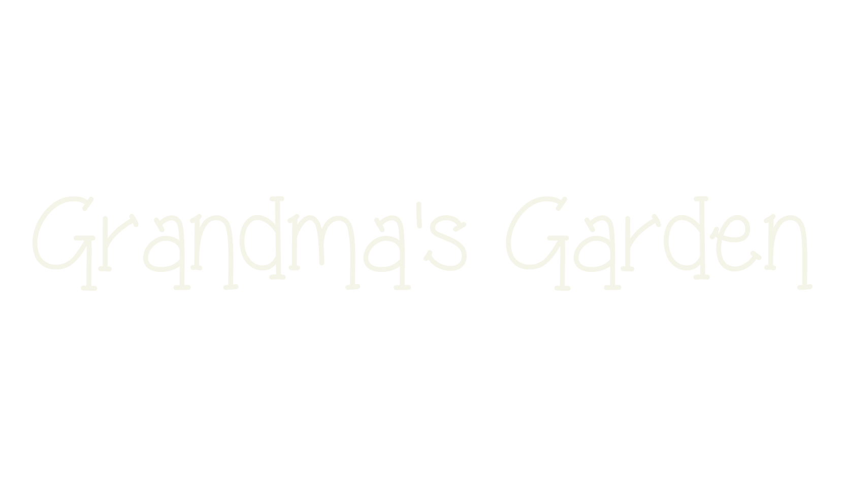 Grandma's Garden, serif font preview