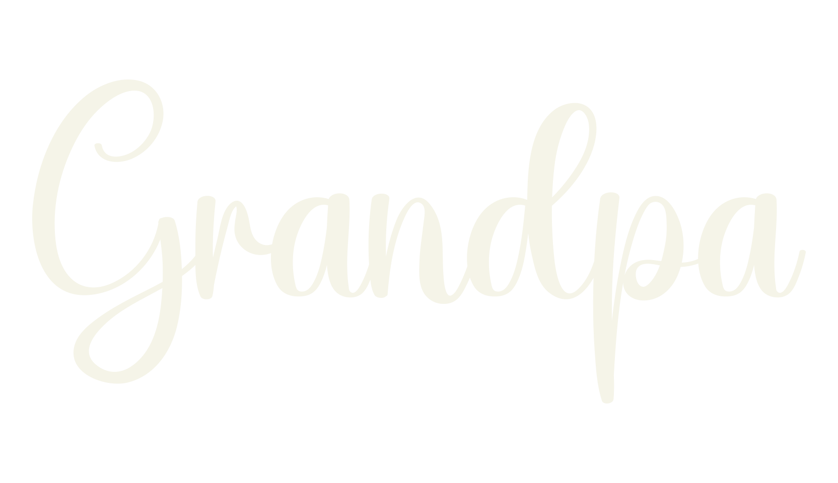 Grandpa, calligraphy font preview