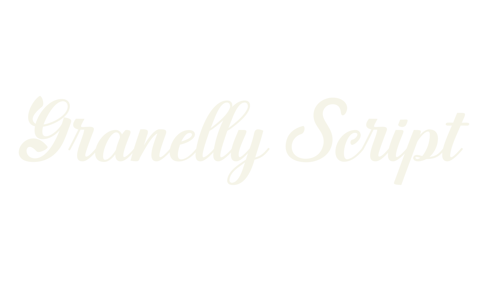 Granelly Script, calligraphy font preview