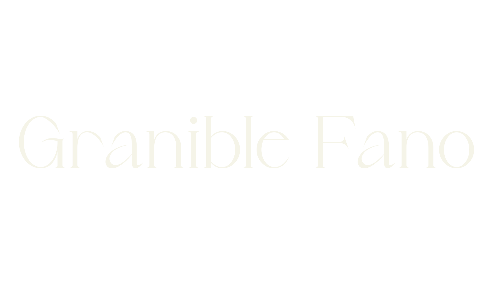 Granible Fano, photography font preview