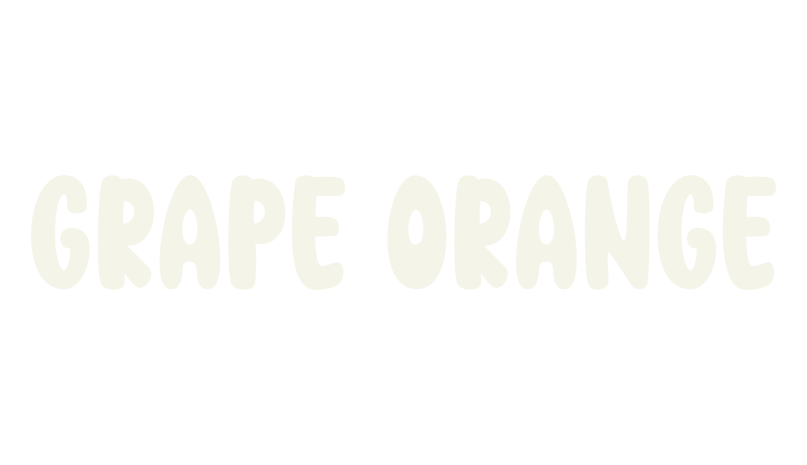 GRAPE ORANGE, groovy font preview