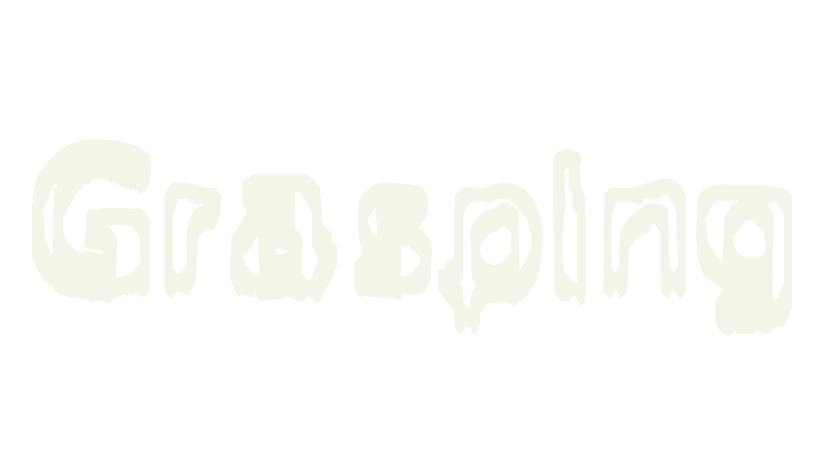 Grasping, outline font preview