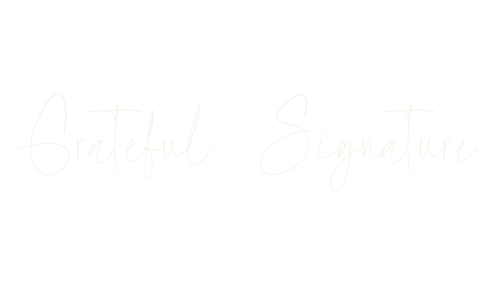 Grateful Signature, cursive font preview