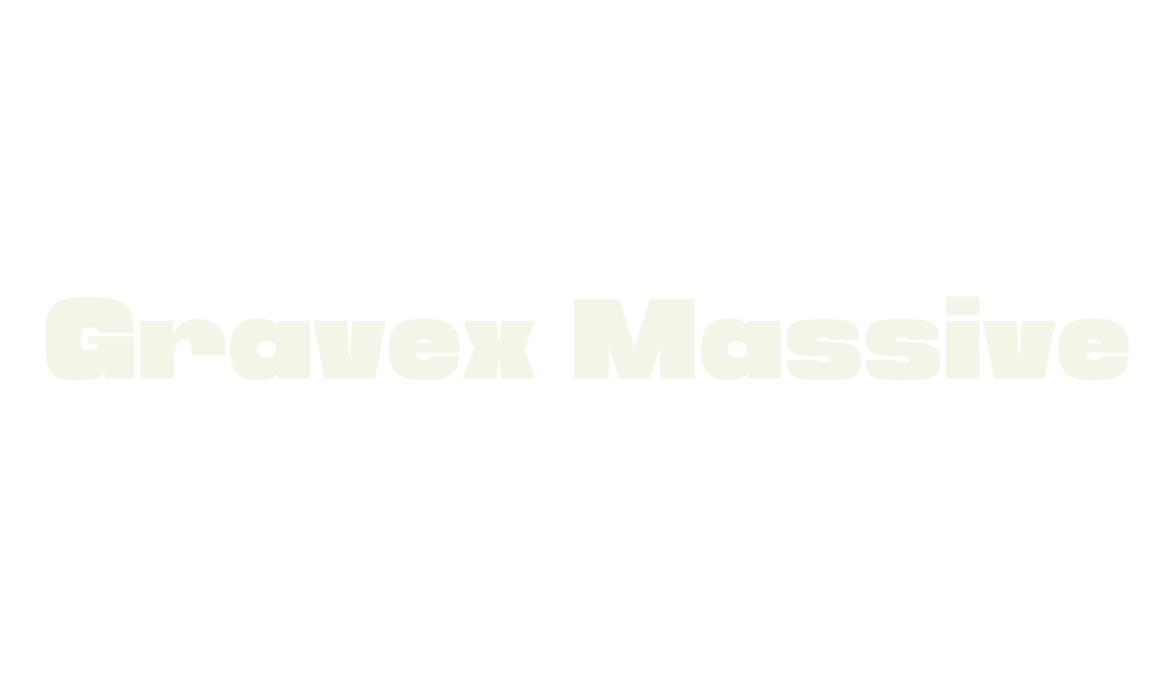 Gravex Massive, bold font preview