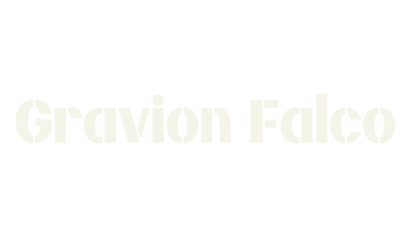 Gravion Falco, stencil font preview