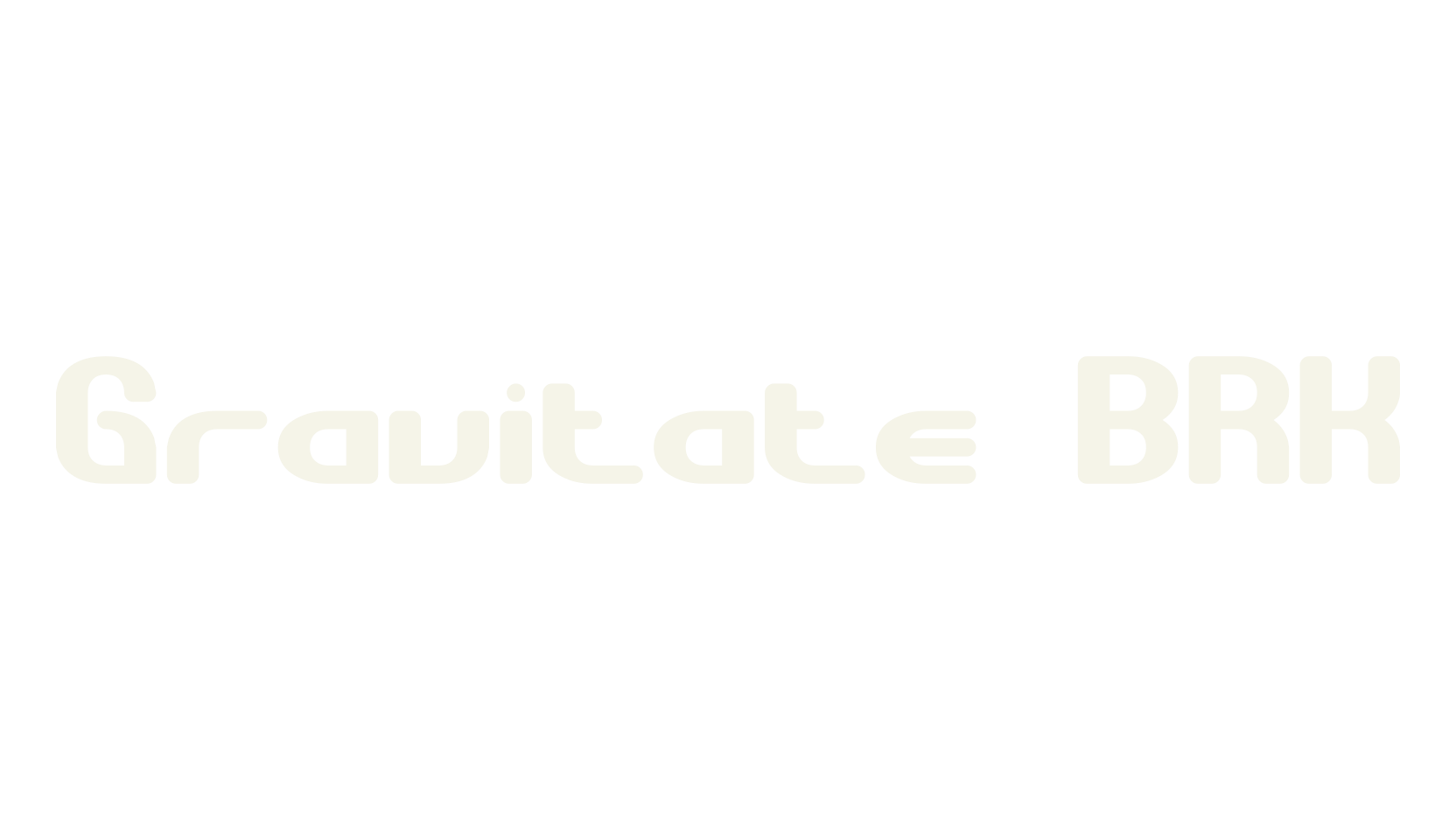 Gravitate BRK, stencil font preview