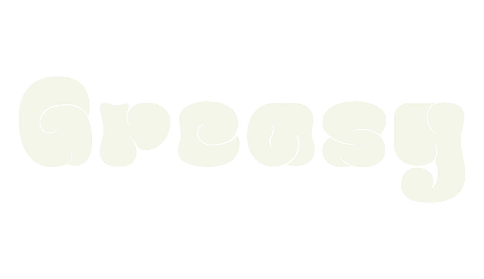 Greasy, bubble font preview