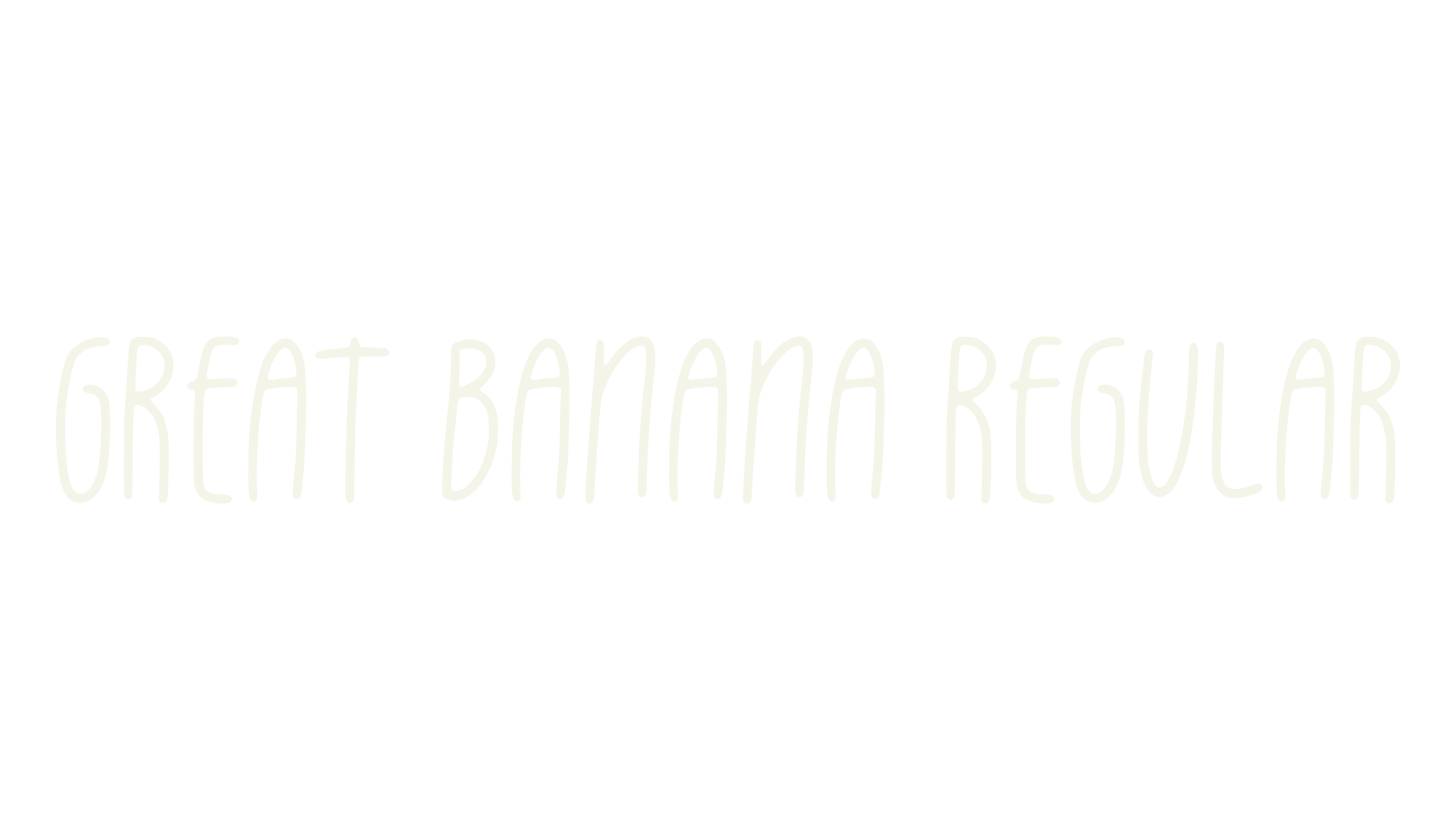 Great Banana regular, calligraphy font preview