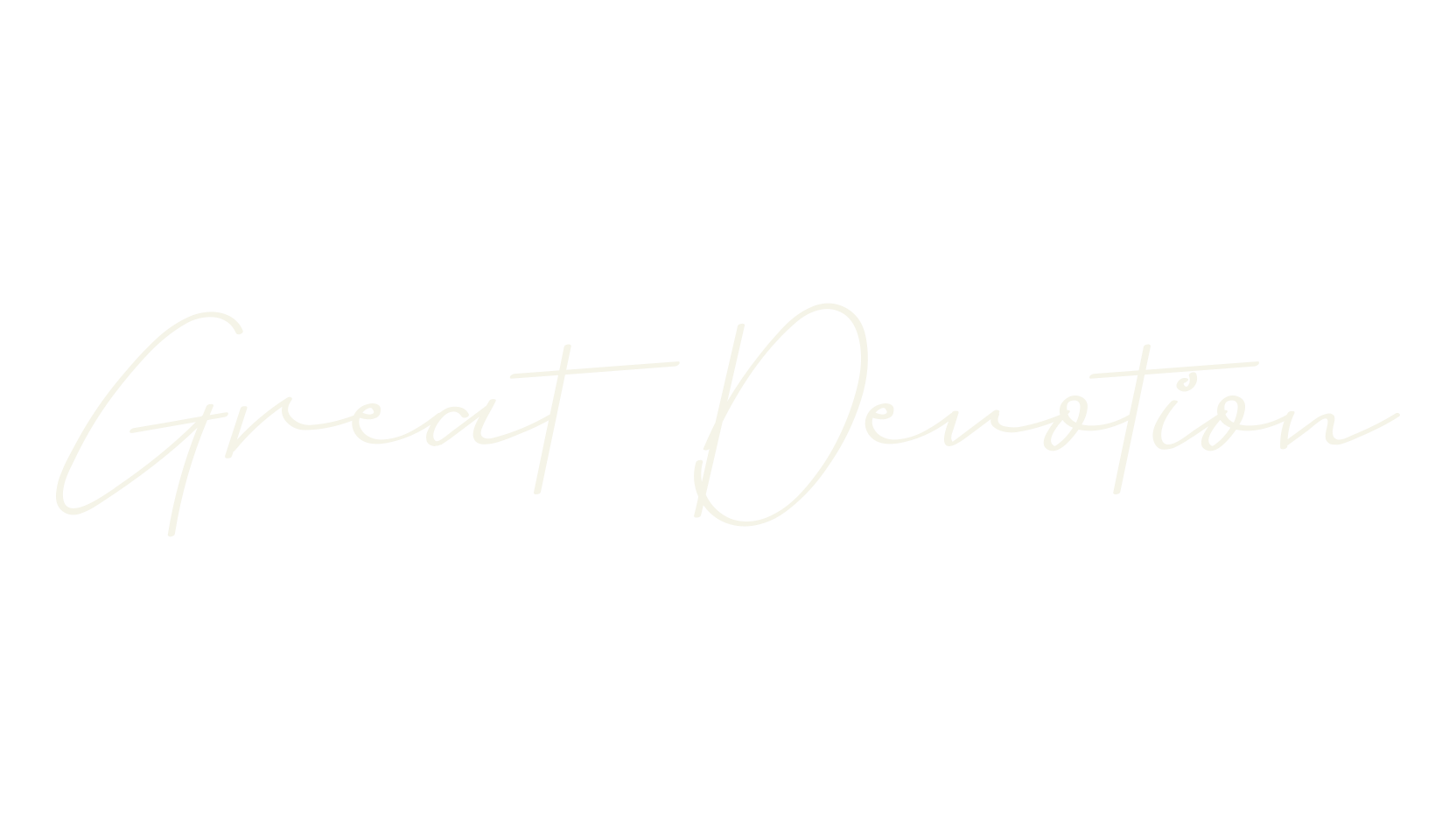 Great Devotion, cursive font preview