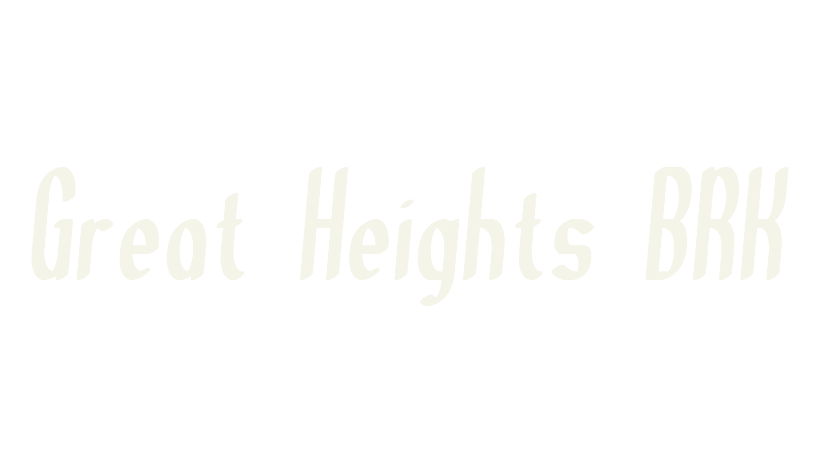 Great Heights BRK, display font preview