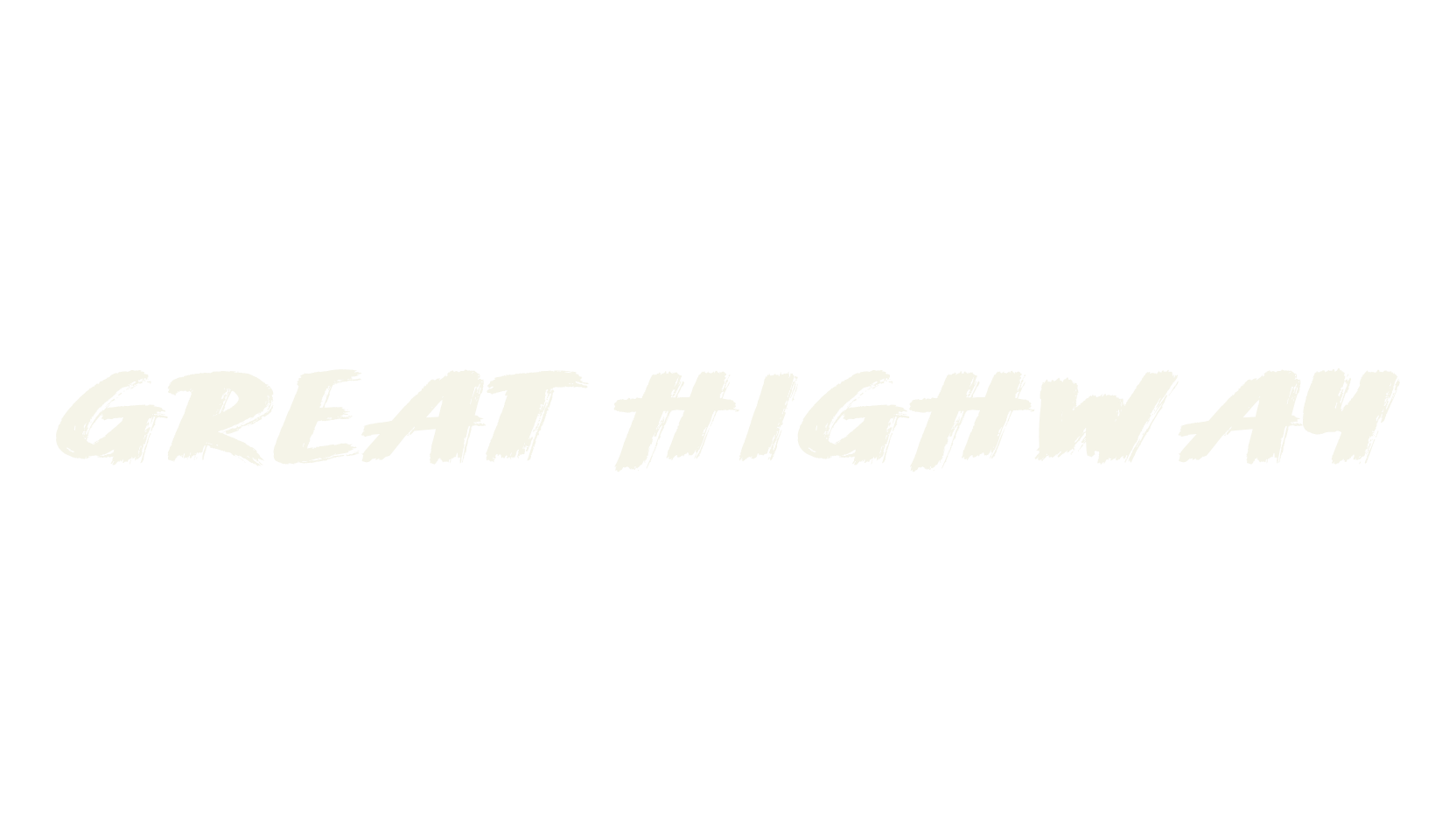 Great Highway, brush font preview