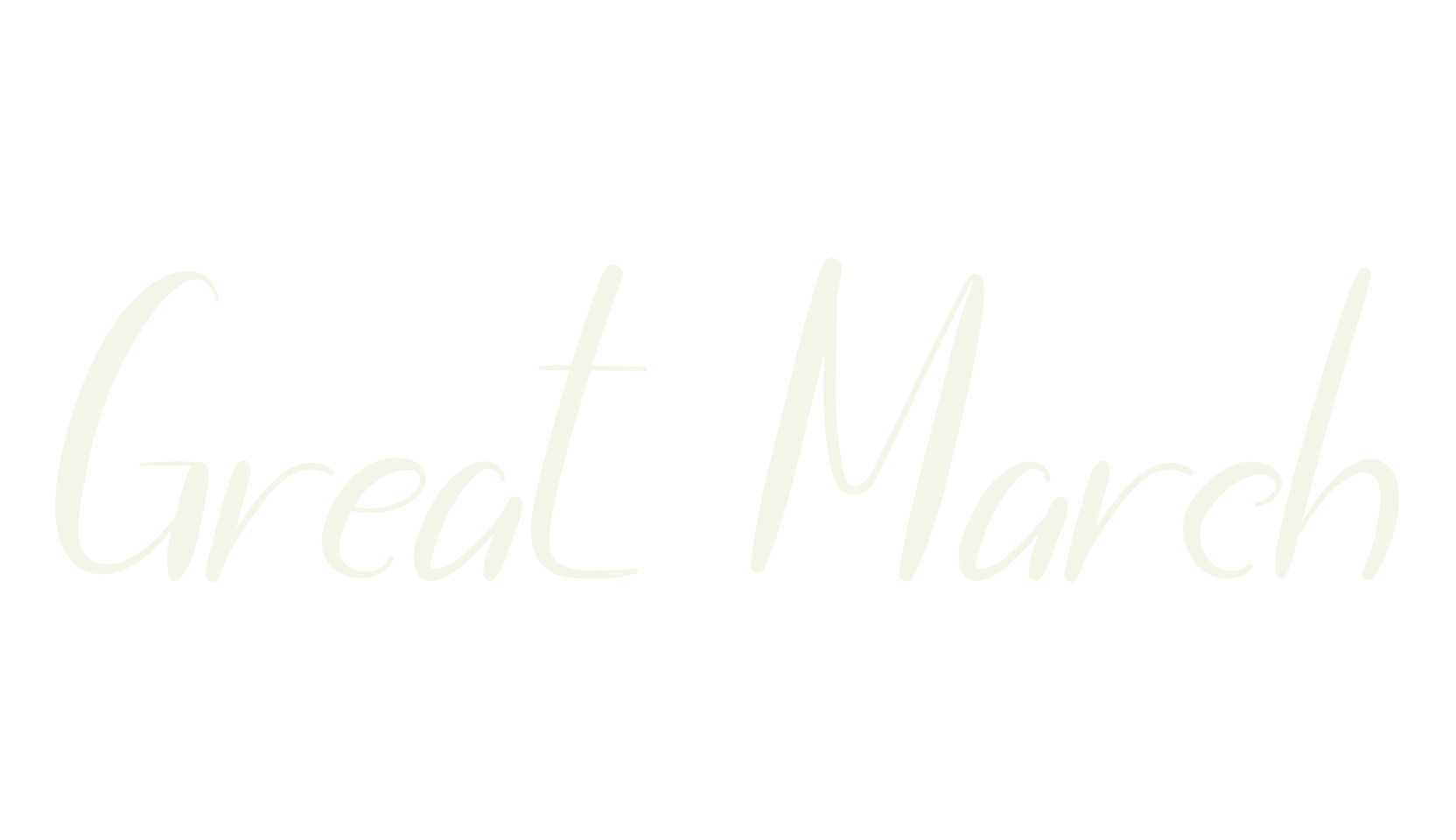 Great March, elegant font preview