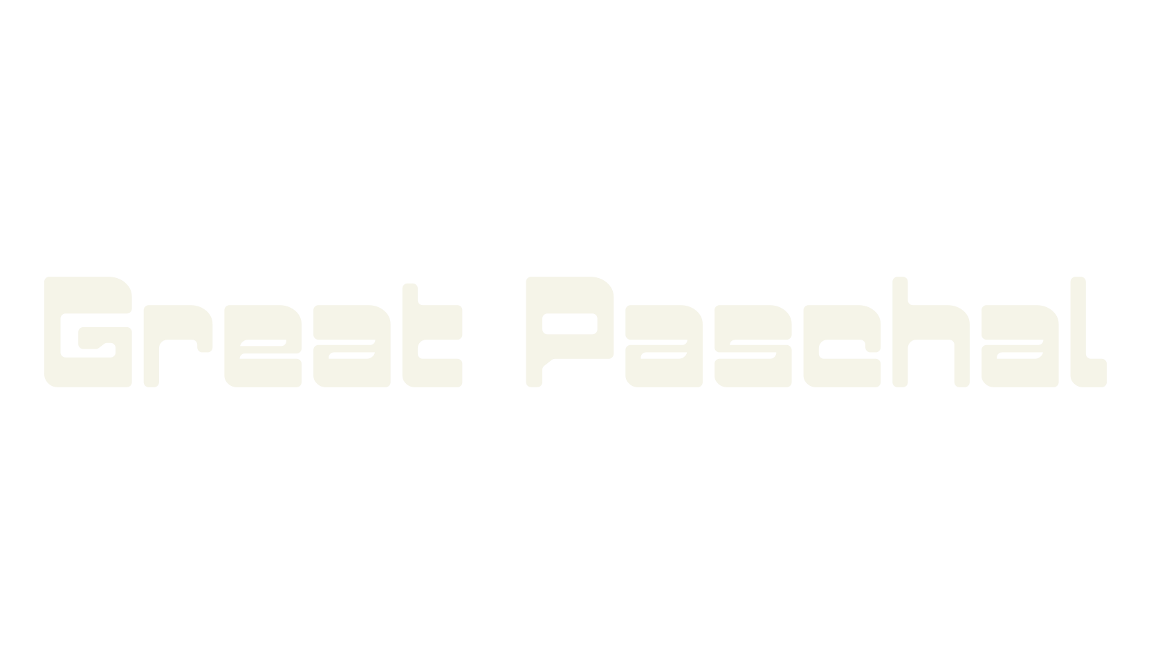 Great Paschal, retro font preview