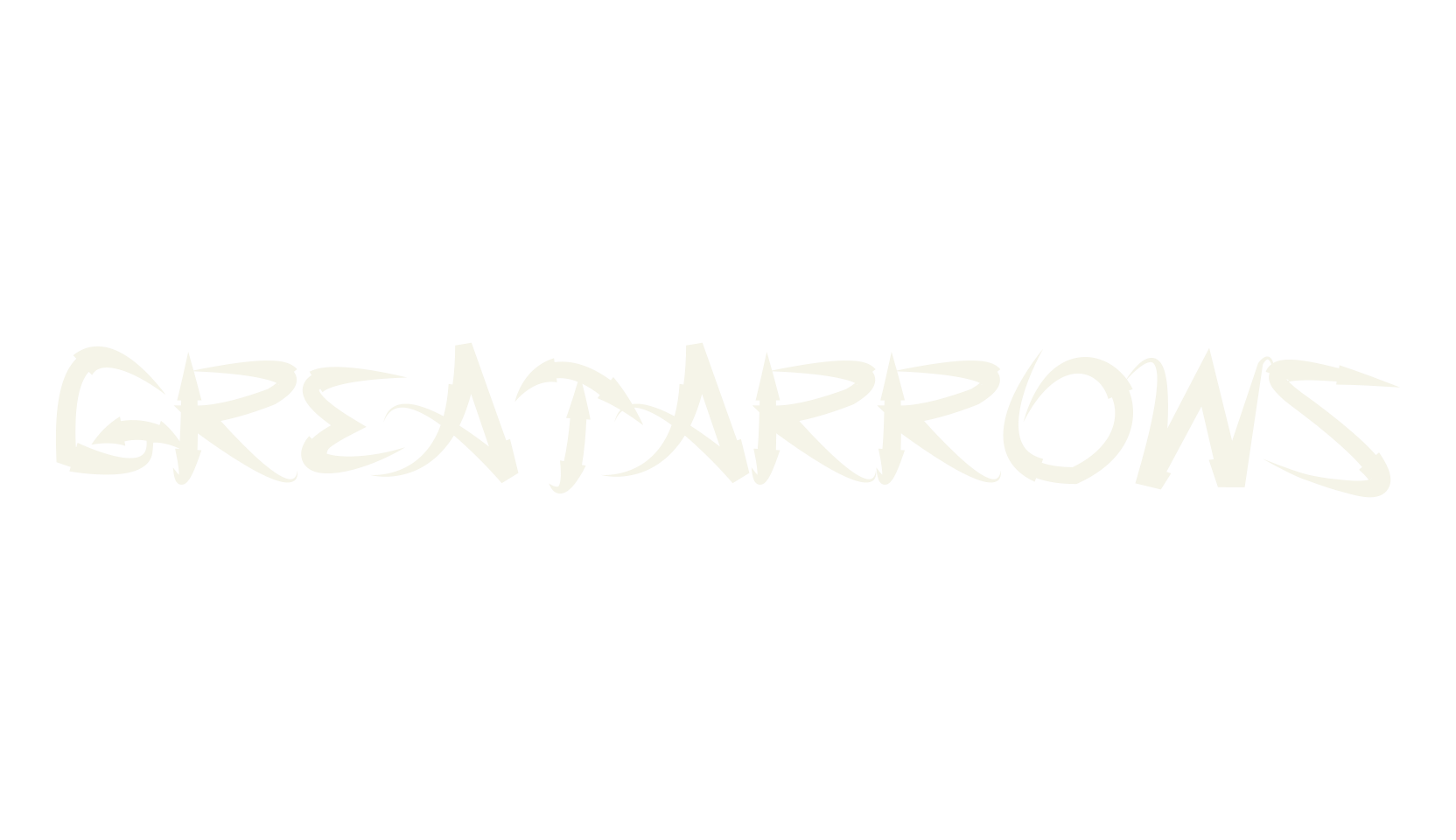 GreatArrows, brush font preview