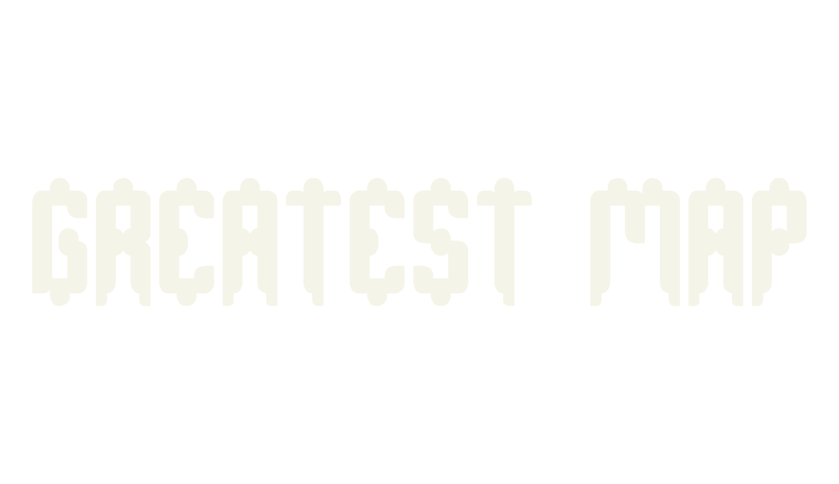 GREATEST MAP, display market font preview