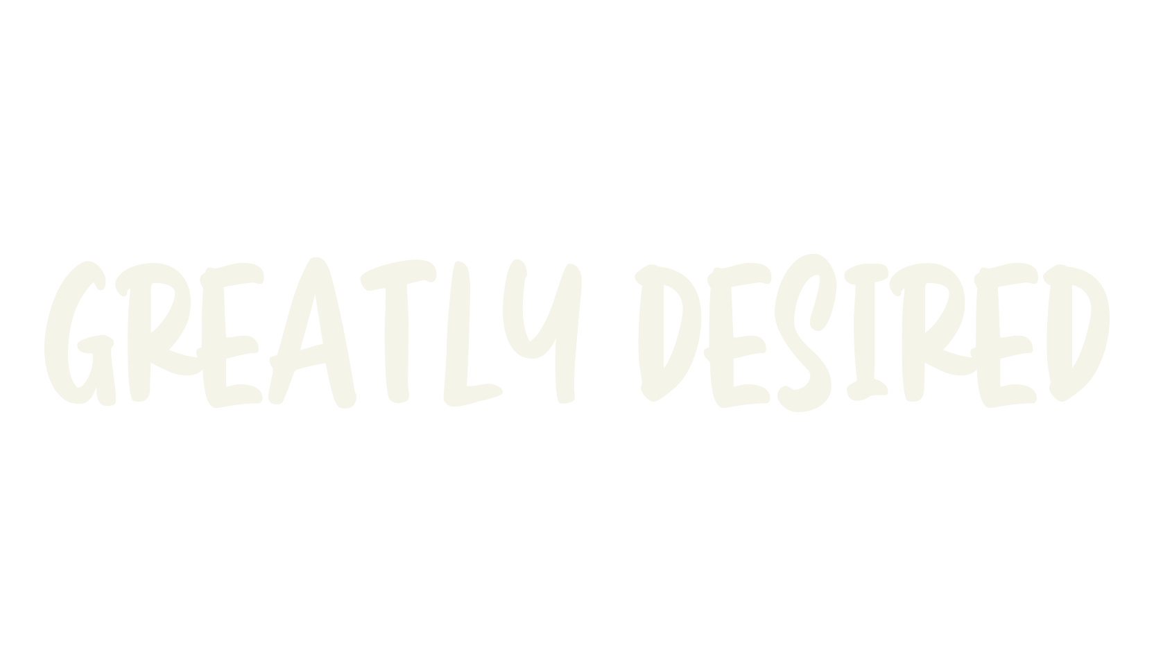 Greatly Desired, handwritten font preview